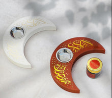 Load image into Gallery viewer, Elegant Moon-Shaped Bakhoor Burner / Madkhan - Ramadan Edition (مبخرة بخور أنيقة على شكل قمر / مدخان - إصدار رمضان) overbookedatm