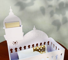 Load image into Gallery viewer, Mosque-Shaped Quran and Prayer Mat Forex Stand | حامل القرآن وسجادة الصلاة بتصميم مصنوع من الـ "فوركس" overbookedatm