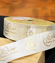 Load image into Gallery viewer, Ramadan Kareem Ribbon (Arabic & English) (2.5 cm x 5 yard) overbookedatm