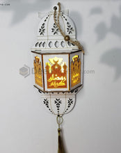 Load image into Gallery viewer, Ramadan Wooden Wall Hanging Lantern Decoration LED Lamp - Small Size overbookedatm
