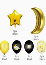 Load image into Gallery viewer, 10 Piece Ramadan Mubarak Balloon Decoration Set overbookedatm
