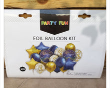 Load image into Gallery viewer, 18 pc Star and Balloons Ramadan Mubarak Foil Kit for Ramadan Decorations overbookedatm
