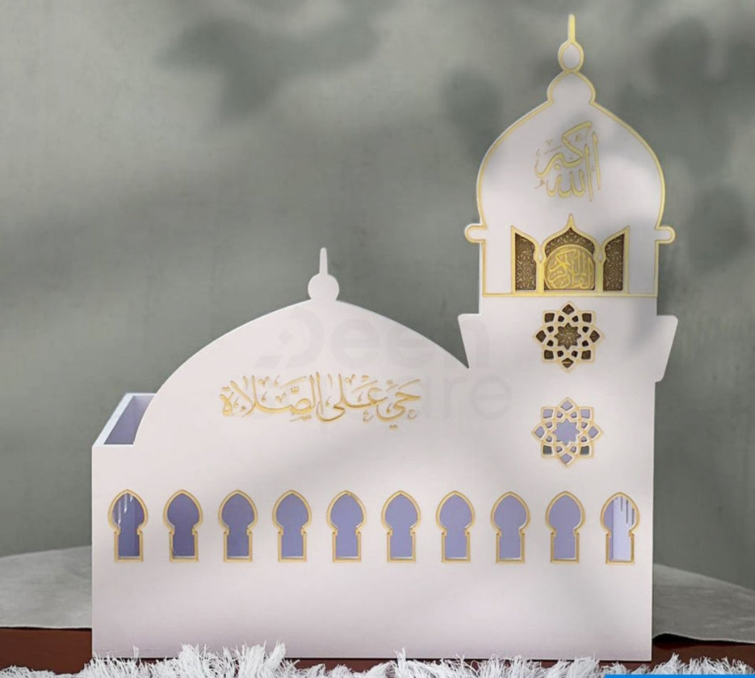 Mosque-Shaped Quran and Prayer Mat Forex Stand | حامل القرآن وسجادة الصلاة بتصميم مصنوع من الـ 