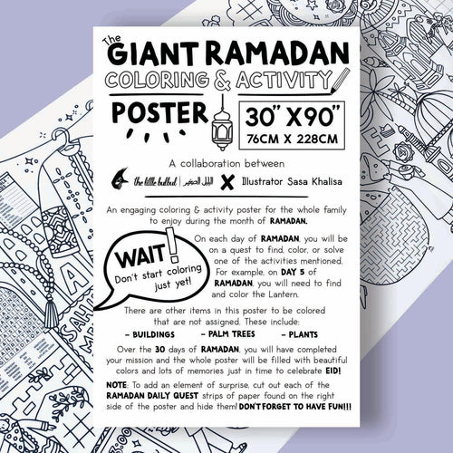Giant Ramadan Coloring & Activity Poster overbookedatm